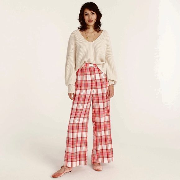 🆕{J.Crew}Flannel wide-leg pajama pant in snowy Stewart tartan - Picture 3 of 7